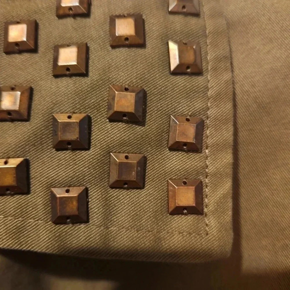 Moon Collection Olive Green Studded Moto Jacket – Size Small (Live in California - Picture 4 of 6